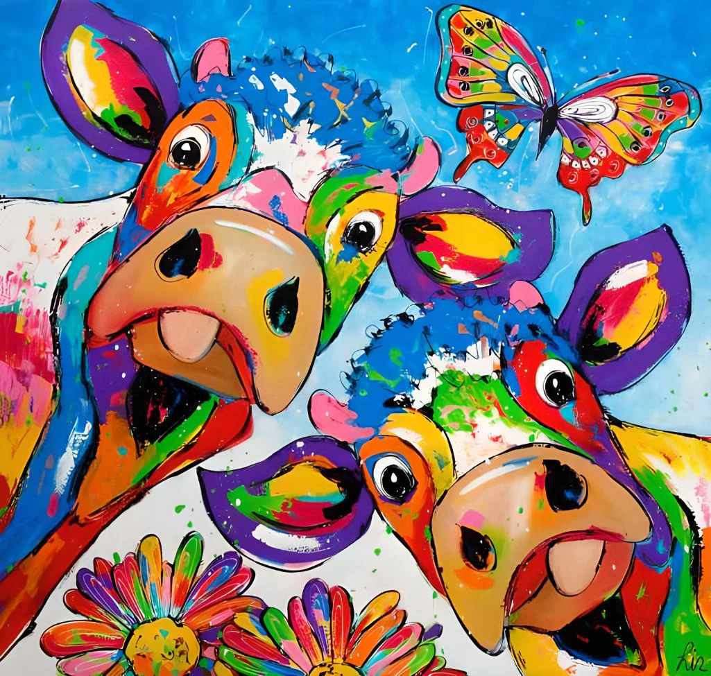 Tableau vache coloré COWTOILE – Image 4
